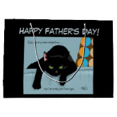 Tag des schwarzen Katzen-Vaters Große Geschenktüte (Rückseite)