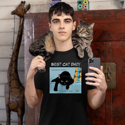 Tag des schwarzen Katzen-Vaters T-Shirt