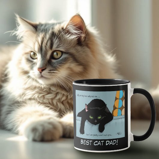 Tag des schwarzen Katzen-Vaters Tasse