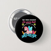Tag des Shirts Einhorntest Button (Vorne & Hinten)