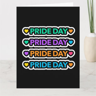 Tag des Stolzes. LGBT+Stolz. Regenbogenherz. Dankeskarte