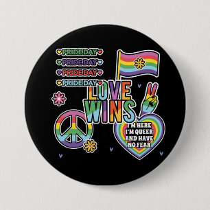 Tag des Stolzes. Liebe gewinnt. Ich bin que und ha Button