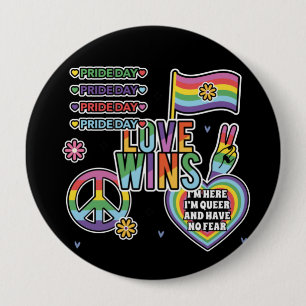 Tag des Stolzes. Liebe gewinnt. Ich bin que und ha Button