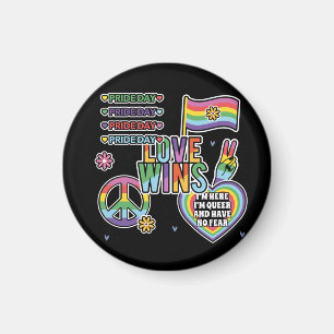Tag des Stolzes. Liebe gewinnt. Ich bin que und ha Magnet