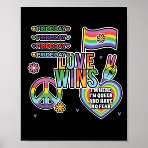 Tag des Stolzes. Liebe gewinnt. Ich bin que und ha Poster