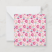 Tag des süßen Cupcake Valentinstag für Kinder Mitteilungskarte (Rückseite)