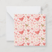 Tag des süßen Cupcake Valentinstag für Kinder Mitteilungskarte (Rückseite)