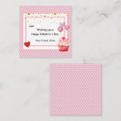 Tag des süßen Cupcake Valentinstag für Kinder Mitteilungskarte (Vorne/Hinten)