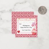 Tag des süßen Cupcake Valentinstag für Kinder Mitteilungskarte (Vorderseite/Rückseite Beispiel)