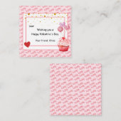 Tag des süßen Cupcake Valentinstag für Kinder Mitteilungskarte (Vorne/Hinten)