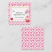 Tag des süßen Cupcake Valentinstag für Kinder Mitteilungskarte (Vorne/Hinten)