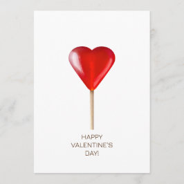 Tag des Süßen Valentins mit rotem Lollipop Feiertagskarte