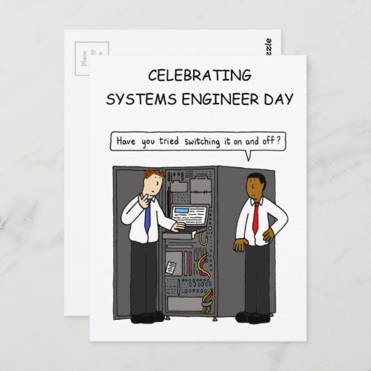 Tag des Systemingenieurs Juli Postkarte (Vorne/Hinten)