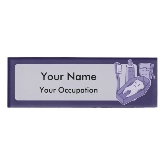 Tag des Tooth-Beerdigungsnamens Namenschild (Vorderseite)