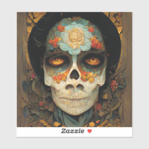 Tag des Toten 1 Fantasy Schädels Aufkleber