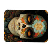 Tag des Toten 1 Fantasy Schädels Magnet (Horizontal)