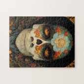 Tag des Toten 1 Fantasy Schädels Puzzle (Horizontal)