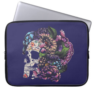 Tag des toten Blumenzuckerschädels mit Blume Laptopschutzhülle