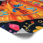 Tag des toten bunten Designs Poster (Ecke)