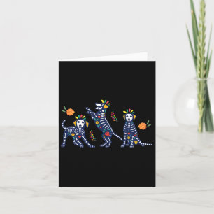 Tag des toten bunten Skeletts Hunde mexikanische H Karte