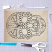 Tag des toten Grungy Schädels Seidenpapier (Handwerk)