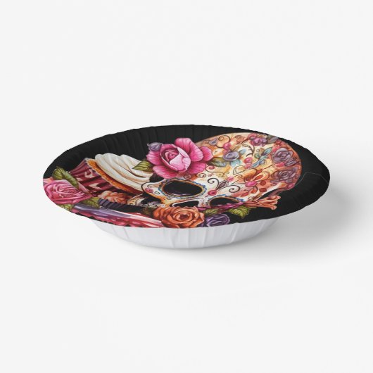 Tag des Toten Grußs Pappteller (Gewinkelt)