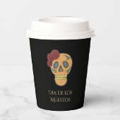 Tag des toten Halloween Gothic Sugar Skull Pappbecher (Rückseite)