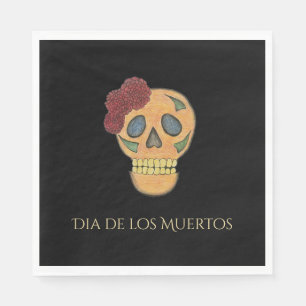 Tag des toten Halloween Gothic Sugar Skull Serviette