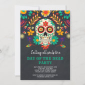 Tag des Toten Halloween-Party Einladung (Vorderseite)