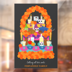 Tag des toten Halloween-Party Fensteraufkleber