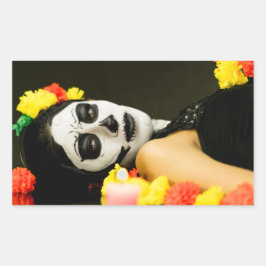 TAG DES TOTEN/HALLOWEEN REKTANGELAUFklebers Rechteckiger Aufkleber