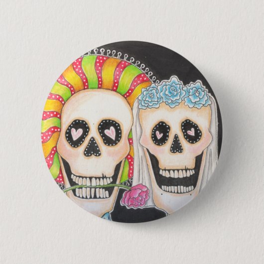 Tag des toten Hochzeits-Knopfes Button (Vorderseite)