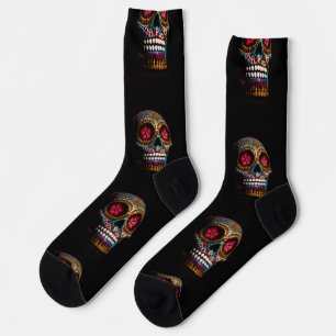 Tag des Toten, Hübsch gestrichenen Macabre-Schädel Socken