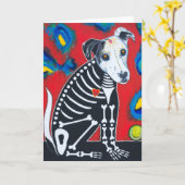 Tag des Toten Hundes Karte (Gelbe Blume)