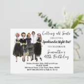 Tag des Toten Katrina Skulls Erwachsener Geburtsta Einladung (Stehend Vorderseite)