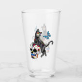 Tag des Toten Katzenzuckers und Schmetterlings Glas (Vorderseite)