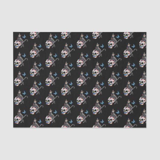 Tag des Toten Katzenzuckers und Schmetterlings Seidenpapier (Vorderseite)