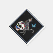 Tag des Toten Katzenzuckers und Schmetterlings Serviette (Ecke)