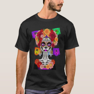 Tag des Toten Kostüms La Catrina Blume T-Shirt