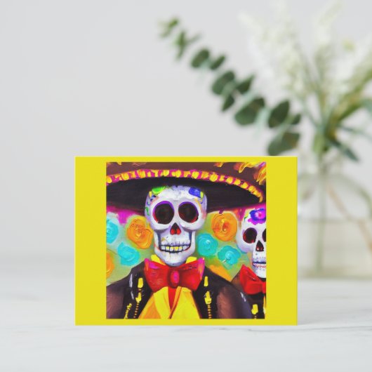 Tag des Toten Menschen 2 Postkarte (Stehend Vorderseite)