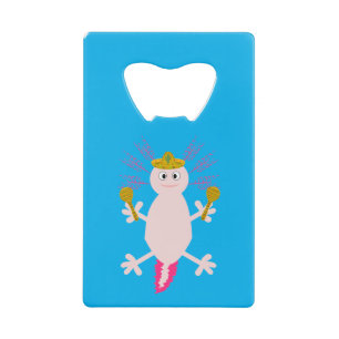 Tag des Toten Mexikanischen Axolotl Custom Geldbeutel Flaschenöffner