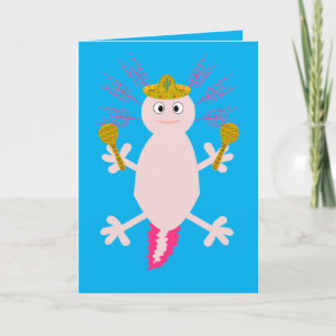 Tag des Toten Mexikanischen Axolotl Custom Karte