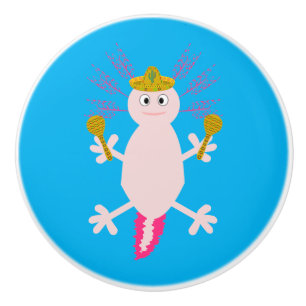 Tag des Toten Mexikanischen Axolotl Keramikknauf