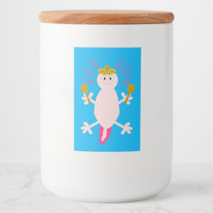 Tag des Toten Mexikanischen Axolotl Lebensmitteletikett