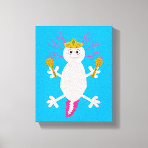 Tag des Toten Mexikanischen Axolotl Leinwanddruck