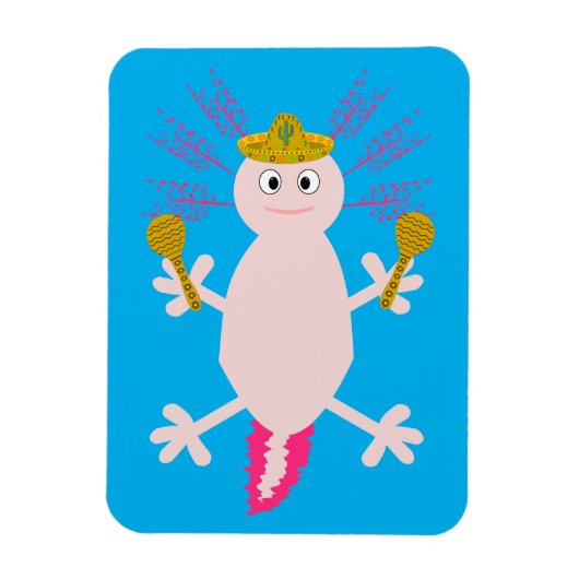 Tag des Toten Mexikanischen Axolotl Magnet (Vertikal)