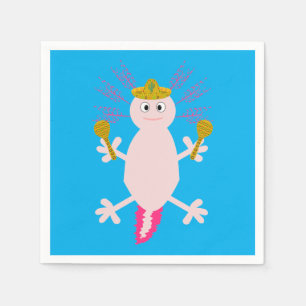 Tag des Toten Mexikanischen Axolotl Serviette