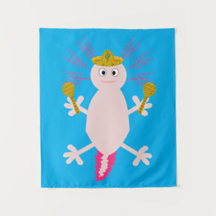 Tag des Toten Mexikanischen Axolotl Wandteppich