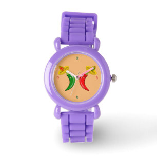 Tag des Toten Mexikanischen Chilis Armbanduhr