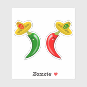 Tag des Toten Mexikanischen Chilis Aufkleber